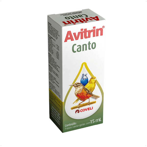 AVITRIN CANTO 15ML COVELI SUPLEMENTO PARA AVES E PÁSSAROS ORNAMENTAIS